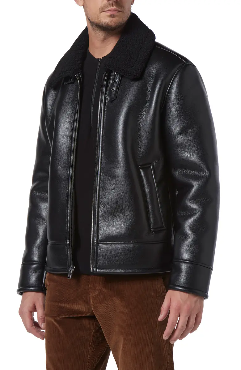 Leather Sherpa Jacket Mens Archives | Shearling Leather Jacket