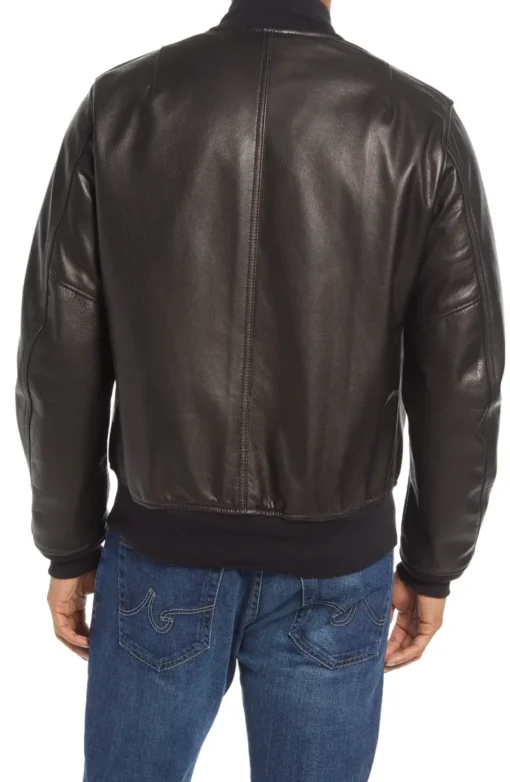 Classic Aviator Cut Cowhide Leather Bomber Jacket - Image 2