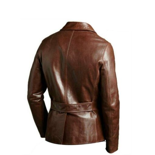 Men's Brown Leather Blazer Jacket Leather Sports Coat - Image 2