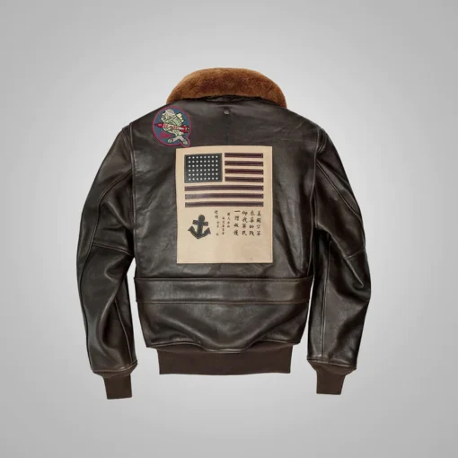 Top Gun Maverick G-1 Bomber Leather Jacket - Image 4