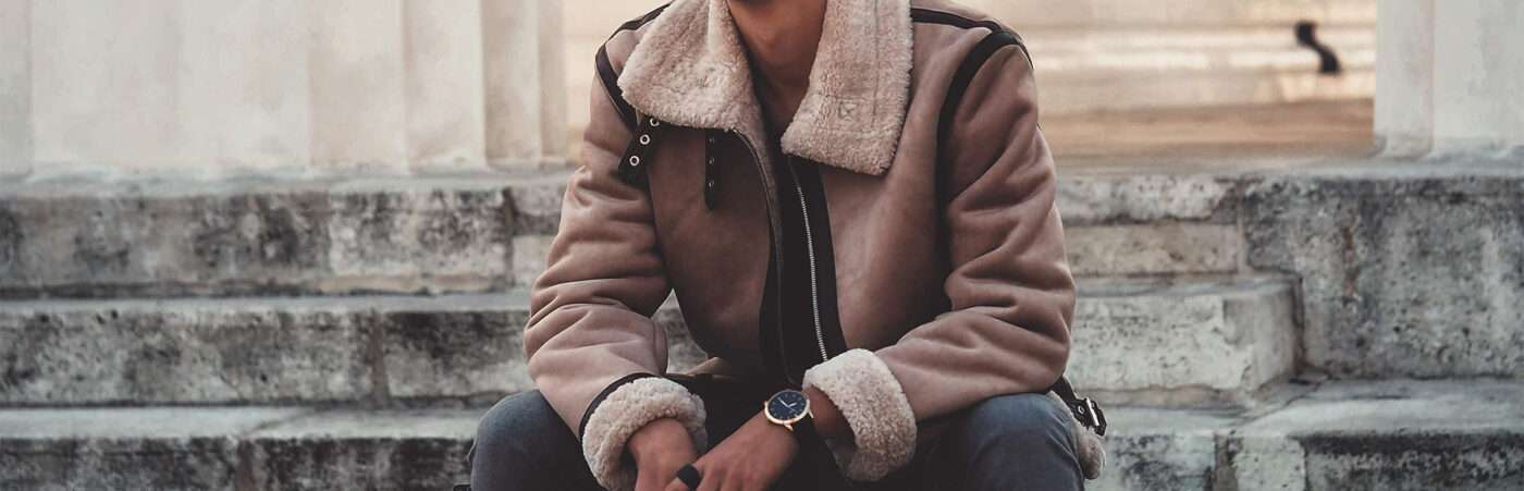 sherpa leather jacket