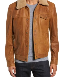 leather trucker jacket