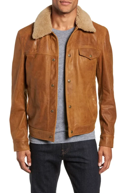 leather trucker jacket