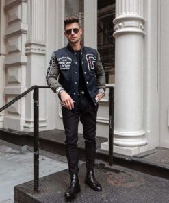 Varsity Jacket Leather Sleeves