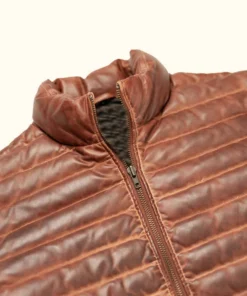 Leather Puffer Jacket