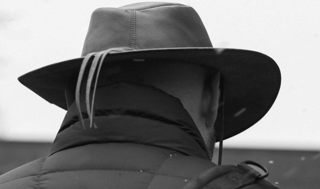 leather cowboy hat