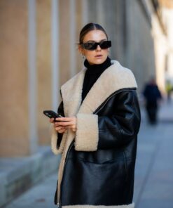 Oversized Sherpa Leather Jackets