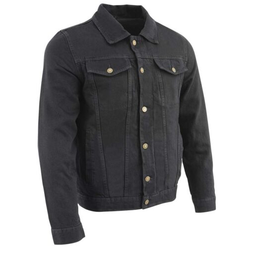 Men's Classic Black Denim Jean Jacket - Image 4