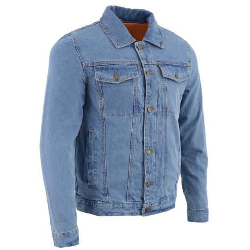 Blue Denim Jean Jacket for Men - Image 8