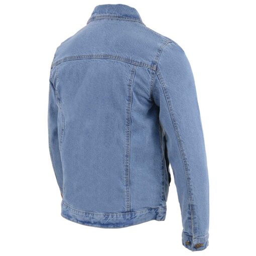 Blue Denim Jean Jacket for Men - Image 6