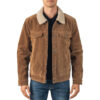 Brown suede trucker jacket